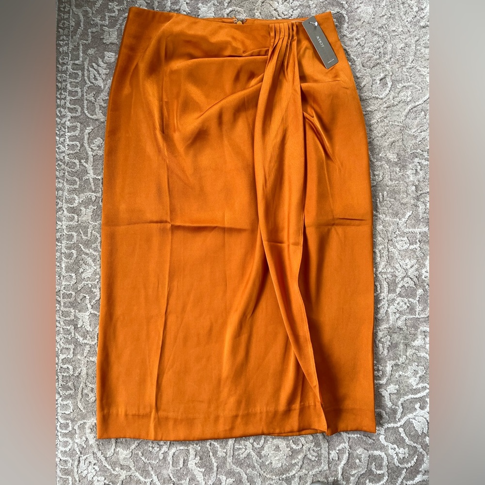 JCrew Orange Silk Skirt. New with Tags.